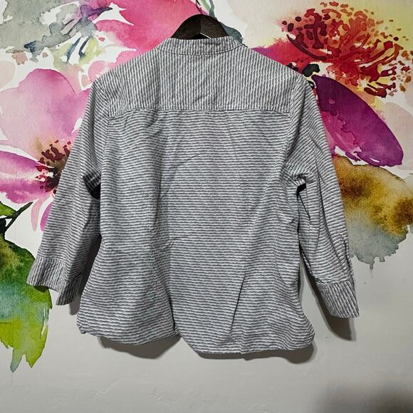 Christopher & Banks Women's Plaid Button-Up Top Size XL Causal 3/4 sleeve - Picture 5 of 5